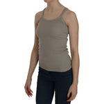 PINK MEMORIES Beige Sleeveless Spaghetti Strap Tank Blouse TSH3917- 40