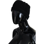 Dolce & Gabbana Black Virgin Wool Women Winter Beanie Cap Hat