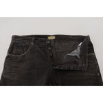 Costume National Gray Cotton Corduroy Men Casual Jeans