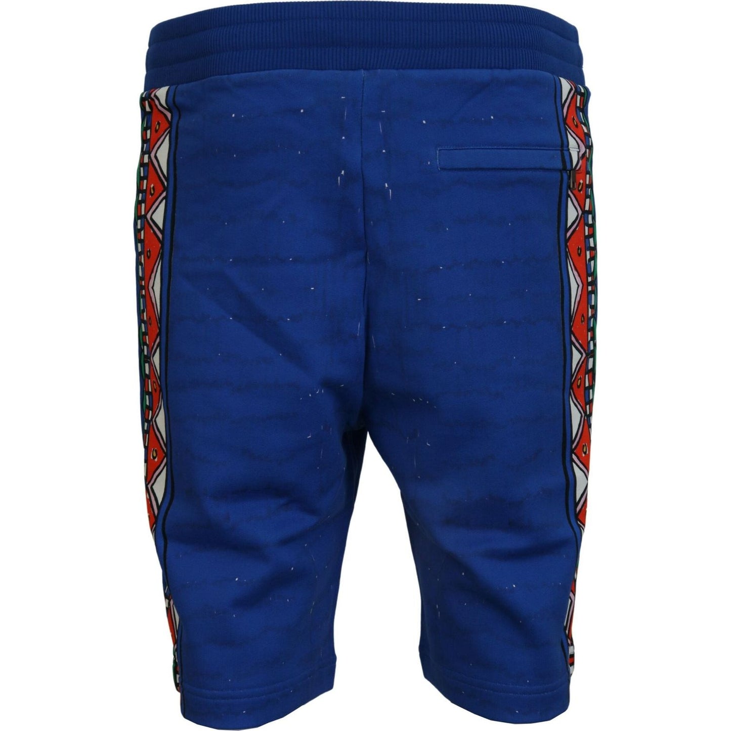 Dolce & Gabbana Blue Cotton Printed Bermuda Shorts