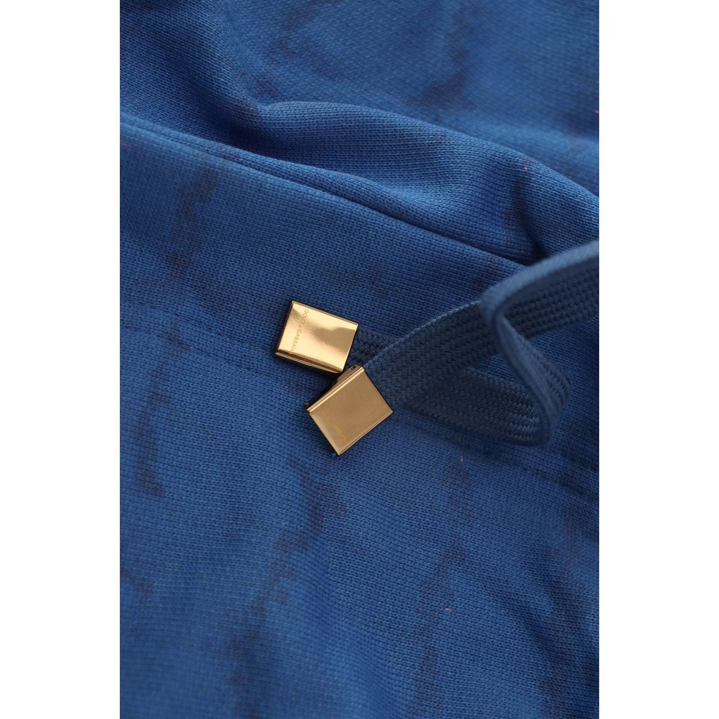 Dolce & Gabbana Blue Cotton Printed Bermuda Shorts