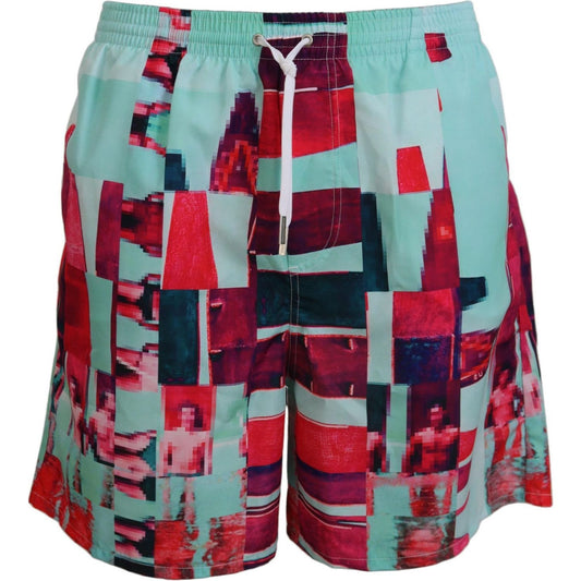 Dsquared² Multicolor Printed Swim Shorts Boxer Dsquared²