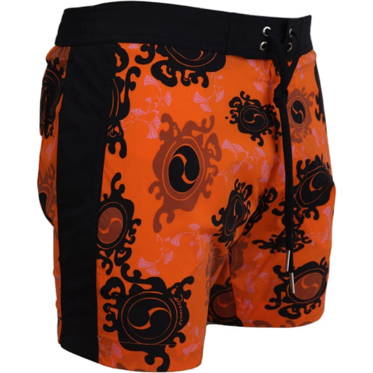 Dsquared² Chic Orange Swim Shorts Boxer for Men Dsquared²