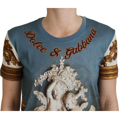 Dolce & Gabbana Multicolor DG Logo Angel Printed Shirt Top