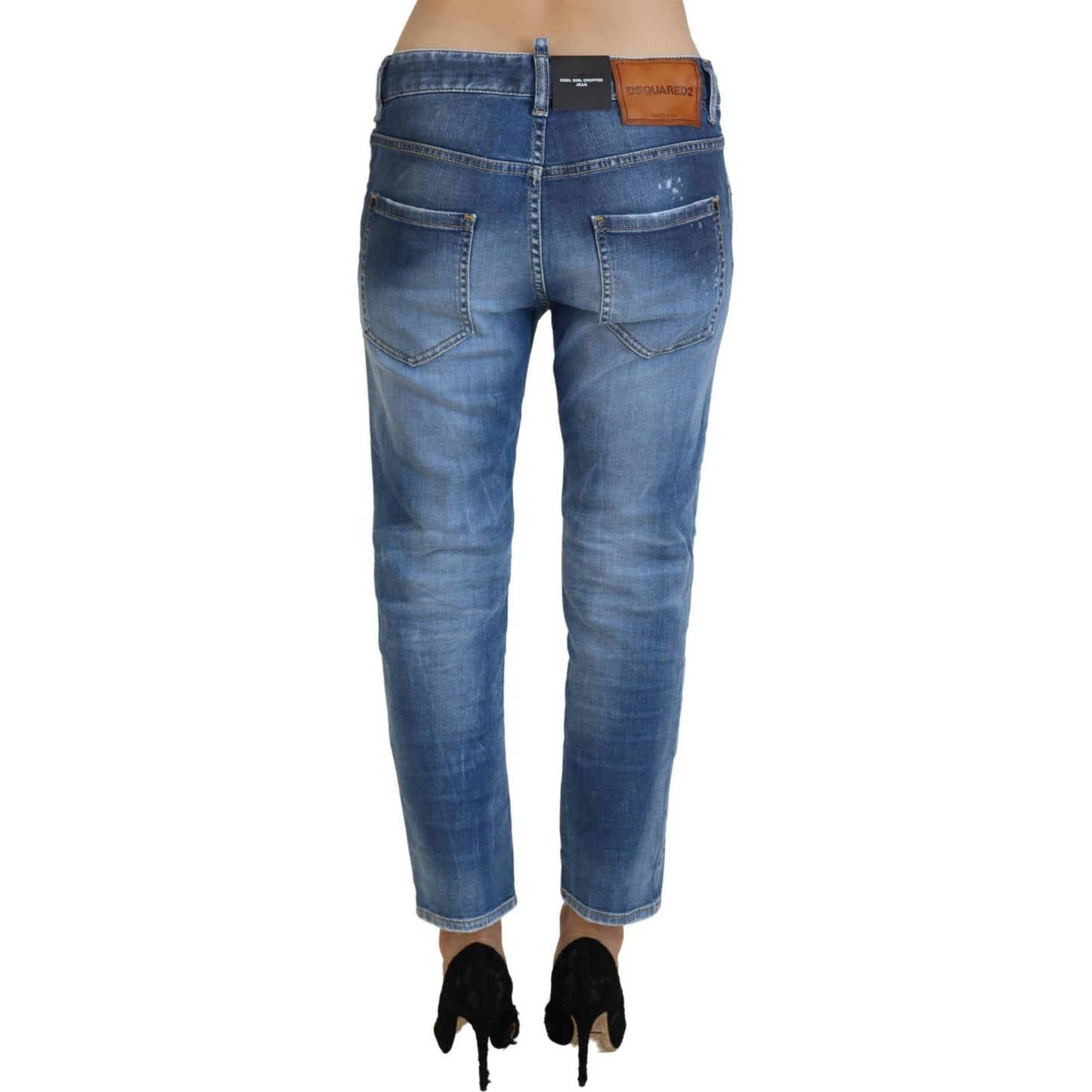 Dsquared² Chic Cropped Blue Denim - Elevate Your Casual Look Dsquared²