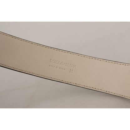 Dolce & Gabbana Black Dauphine Leather DG Heart Key Ring Bracelet Bracelet