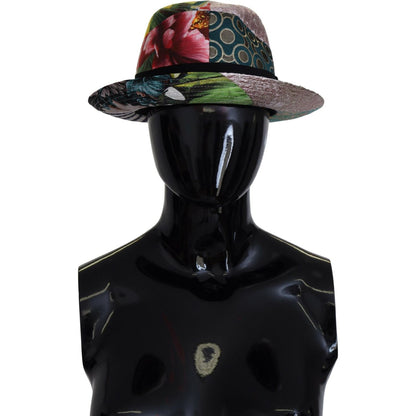 Dolce & Gabbana Multicolor Patchwork Women Fedora Wide Brim Hat
