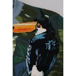 Dolce & Gabbana Multicolor Jungle Wool Pullover Logo Sweater