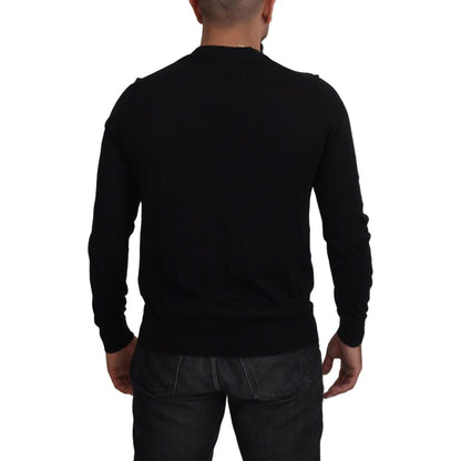 Dolce & Gabbana Black Cashmere Button Down Cardigan Sweater