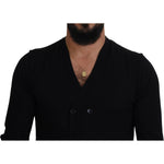 Dolce & Gabbana Black Cashmere Button Down Cardigan Sweater TSH83993-50