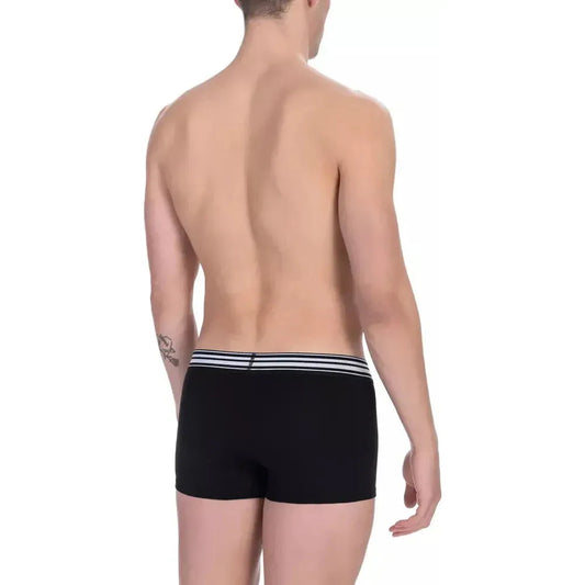 Bikkembergs Black Cotton Men Trunk Bikkembergs