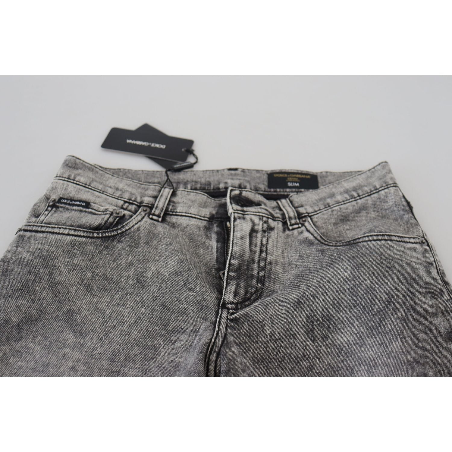 优雅灰色紧身牛仔裤