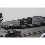 Dolce & Gabbana Grey Washed Cotton Slim Fit Men Denim Jeans