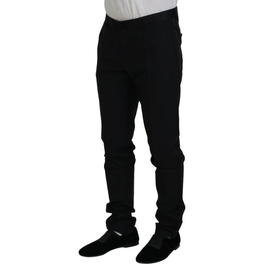 Dolce & Gabbana Elegant Black Dress Pants from Virgin Wool Blend Dolce & Gabbana