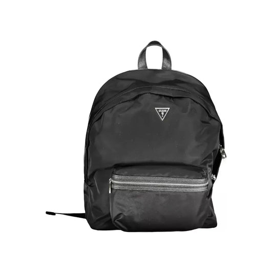 Guess Jeans Black Polyamide Men Backpack Guess Jeans