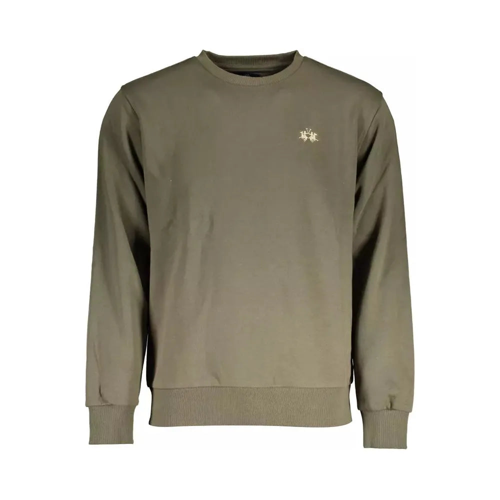 La Martina Elegant Crew Neck Sweatshirt with Contrast Detailing La Martina