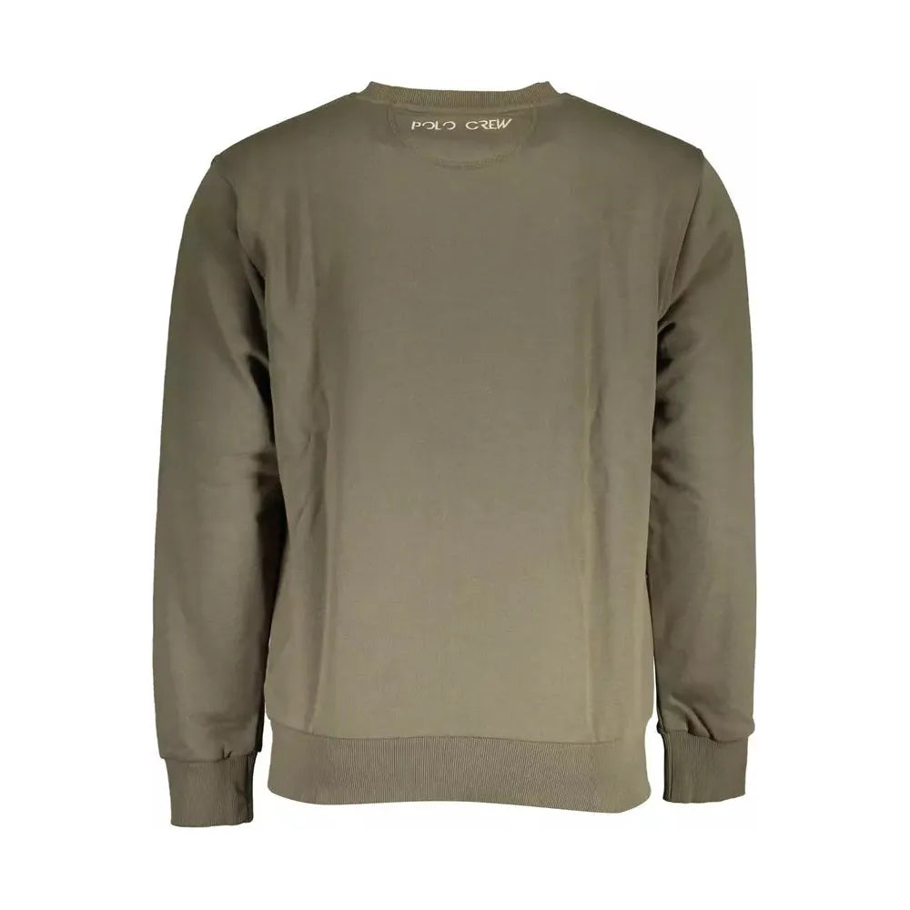 La Martina Elegant Crew Neck Sweatshirt with Contrast Detailing La Martina