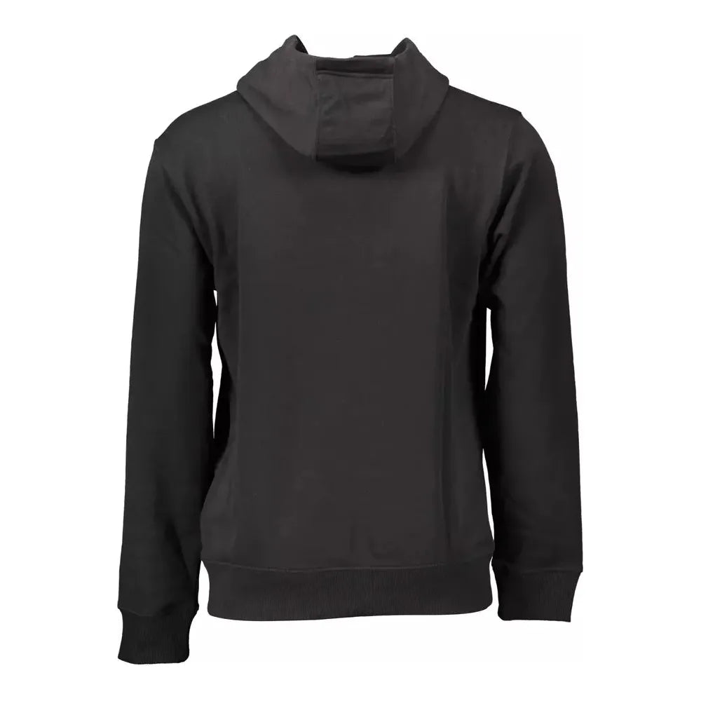 Tommy Hilfiger Elegant Black Cotton Hoodie with Embroidered Detail Tommy Hilfiger