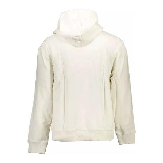 Calvin Klein Elegant White Cotton Hooded Sweatshirt Calvin Klein