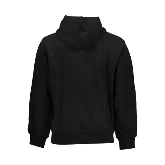 Calvin Klein Sleek Black Hooded Sweatshirt with Print Calvin Klein