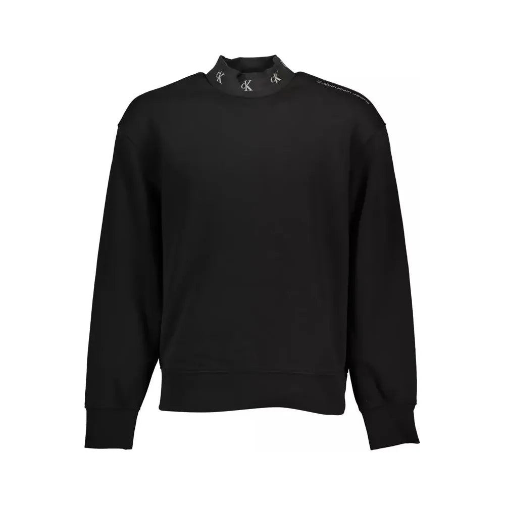 Calvin Klein Chic Black Embroidered Logo Sweatshirt Calvin Klein