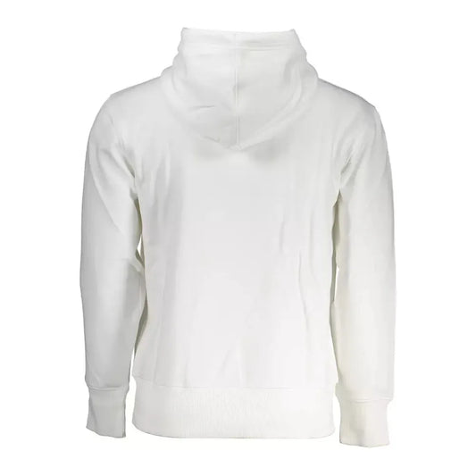 Calvin Klein Chic White Fleece Hooded Sweatshirt Calvin Klein