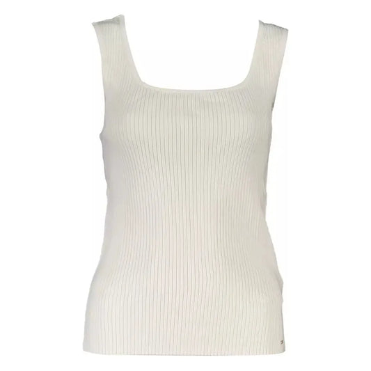 Tommy Hilfiger Elegant White Tank Top with Contrasting Details Tommy Hilfiger