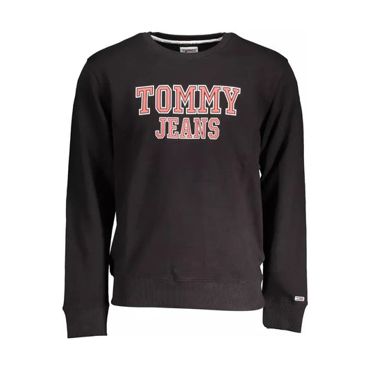 Tommy Hilfiger Sleek Black Cotton Sweatshirt Tommy Hilfiger