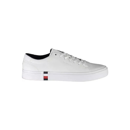 Tommy Hilfiger Eco-Chic White Sneakers with Contrasting Accents Tommy Hilfiger