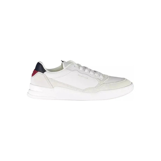 Tommy Hilfiger Eco-Conscious White Sneakers with Logo Accent Tommy Hilfiger