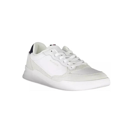 Tommy Hilfiger Eco-Conscious White Sneakers with Logo Accent Tommy Hilfiger