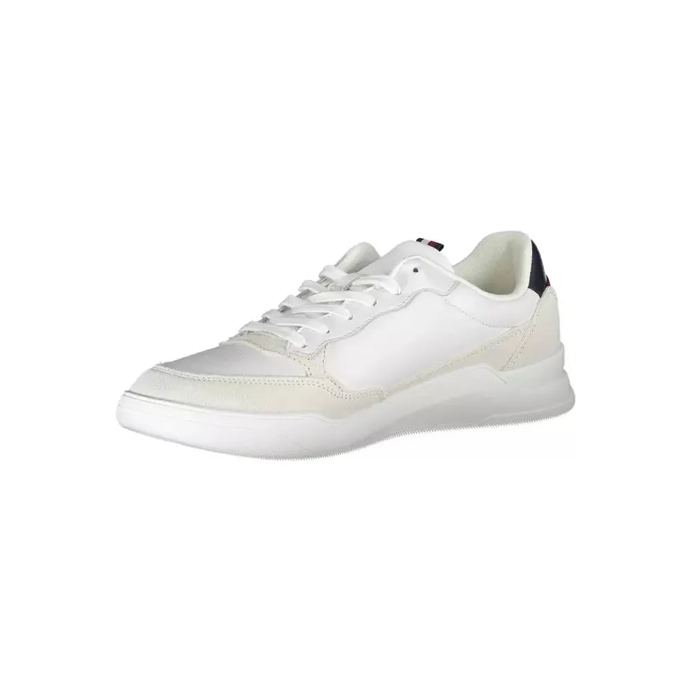 Tommy Hilfiger Eco-Conscious White Sneakers with Logo Accent Tommy Hilfiger