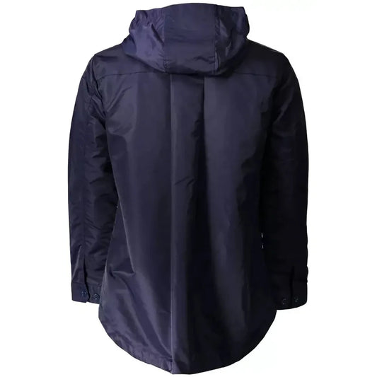 Gant Chic Blue Nylon Jacket with Hood Gant