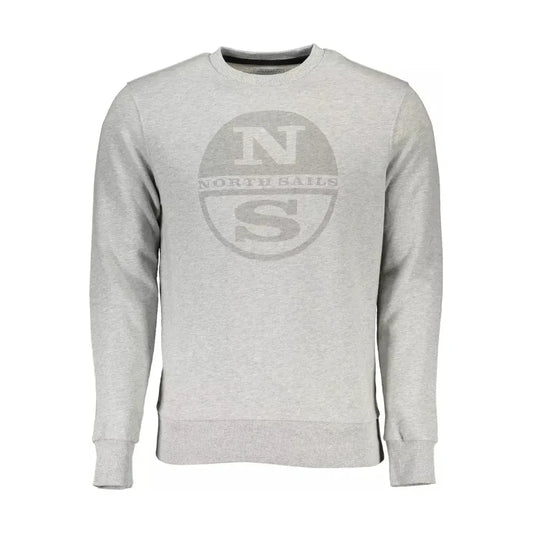 North Sails Gray Cotton Men Sweater North Sails