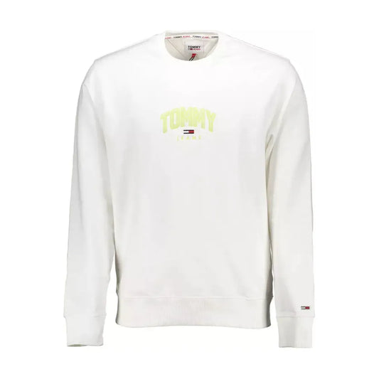 Tommy Hilfiger Elegant White Embroidered Logo Sweatshirt Tommy Hilfiger