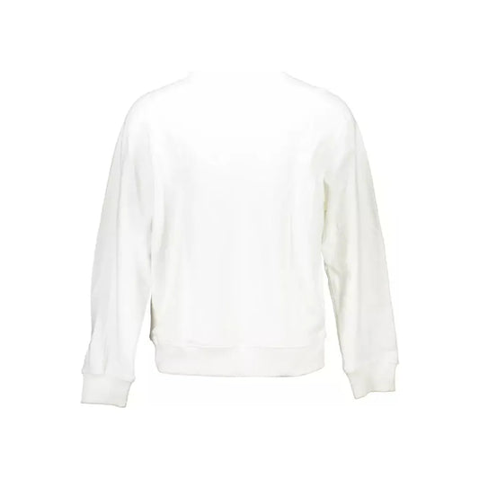 Calvin Klein Sleek White Cotton Logo Sweatshirt Calvin Klein