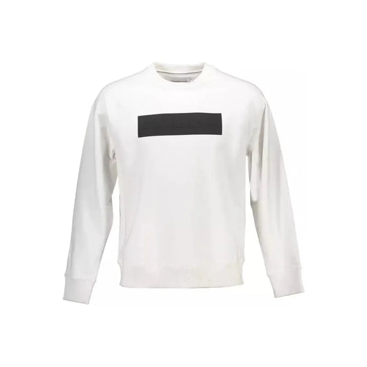 Calvin Klein Elegant White Cotton Blend Sweater Calvin Klein