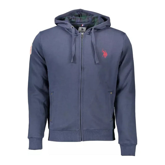 U.S. POLO ASSN. Chic Blue Hooded Sweatshirt with Embroidery Detail U.S. POLO ASSN.