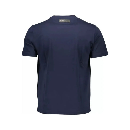 Plein Sport Electrify Blue Crew Neck Tee with Logo Accent Plein Sport