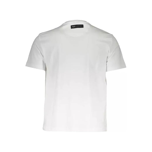 Plein Sport Sleek White Crew Neck Designer Tee Plein Sport