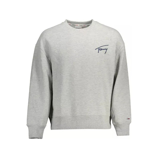 Tommy Hilfiger Eco-Conscious Gray Embroidered Sweatshirt Tommy Hilfiger