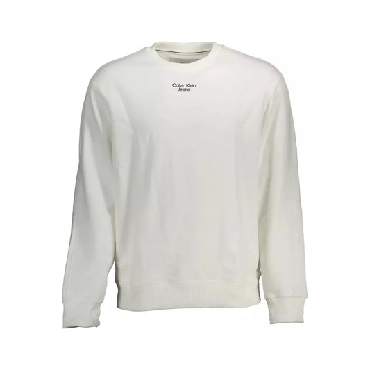 Calvin Klein Elegant White Cotton Sweater for Men Calvin Klein