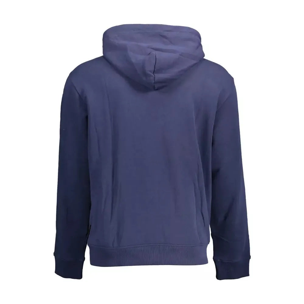 Napapijri Chic Blue Cotton Hooded Sweatshirt Napapijri