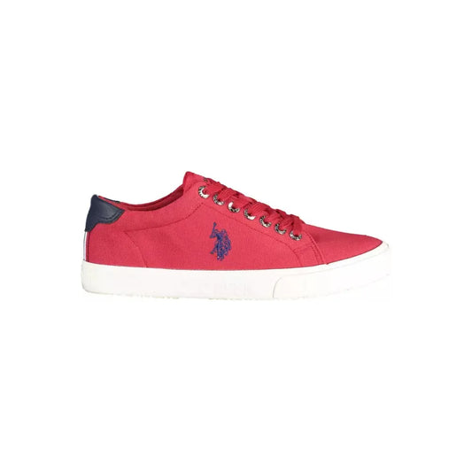 U.S. POLO ASSN. Chic Pink Lace-Up Sneakers with Contrasting Details U.S. POLO ASSN.