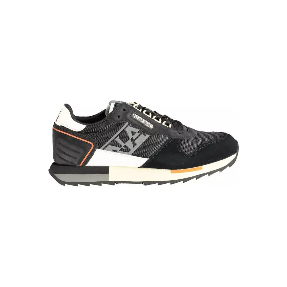 Napapijri Chic Black Sports Sneakers with Contrasting Details Napapijri