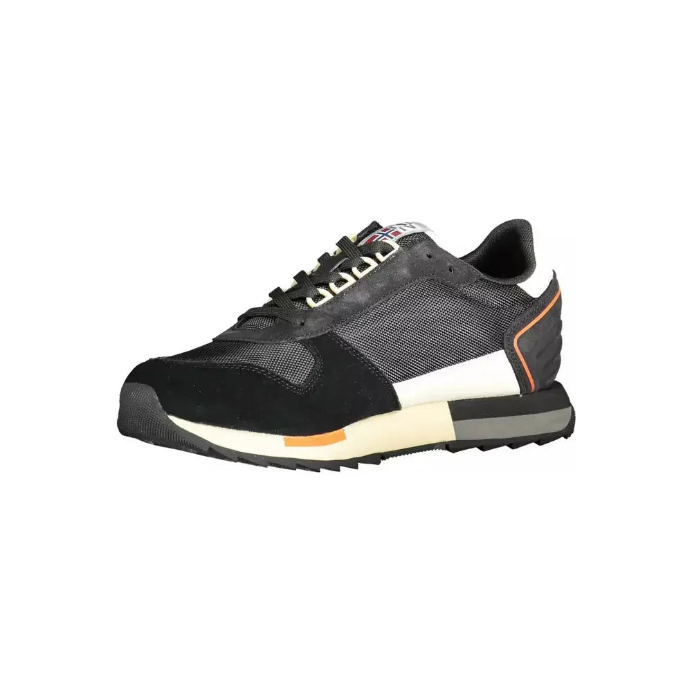 Napapijri Chic Black Sports Sneakers with Contrasting Details Napapijri