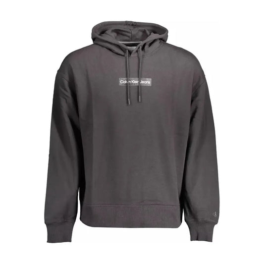 Calvin Klein Elevated Black Cotton Hooded Sweatshirt Calvin Klein