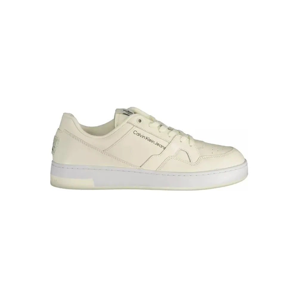 Calvin Klein Sleek White Sporty Sneakers with Eco-Conscious Twist Calvin Klein