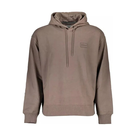 Calvin Klein Eco-Conscious Hooded Brown Sweatshirt Calvin Klein