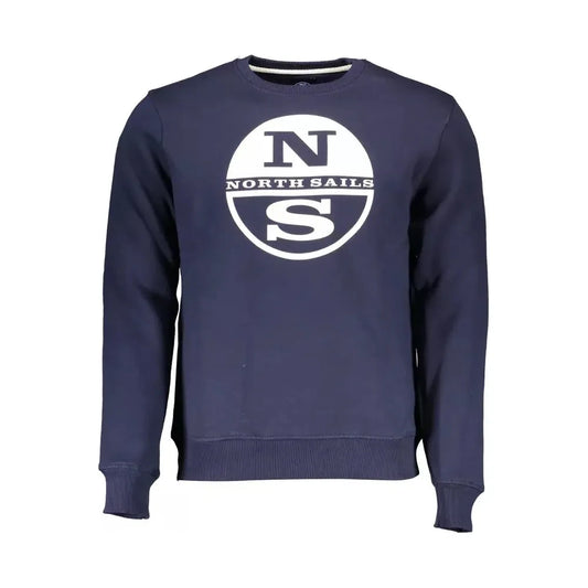 North Sails Blue Round Neck Printed Sweater North Sails